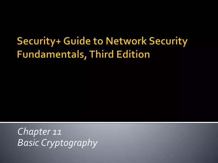 chapter 11 basic cryptography