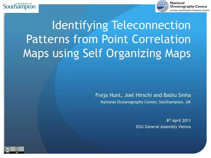 identifying teleconnection patterns from point correlation maps using self organizing maps
