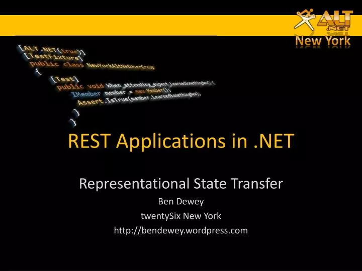 rest applications in net