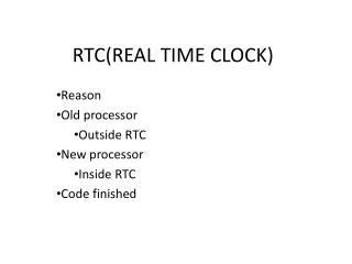RTC(REAL TIME CLOCK)