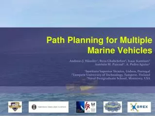 Path Planning for Multiple Marine Vehicles