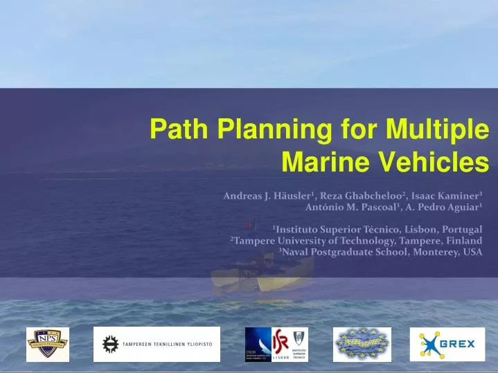 path planning for multiple marine vehicles