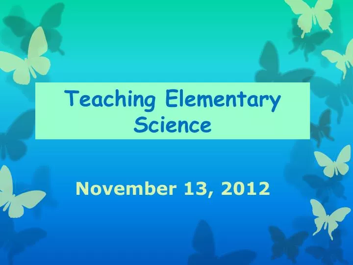teaching elementary science