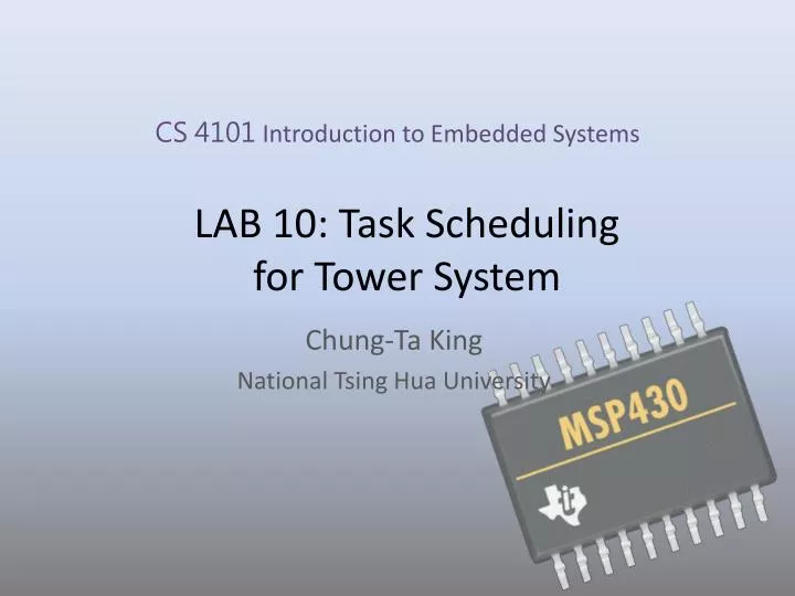 lab 10 task scheduling for tower system