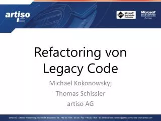 refactoring von legacy code