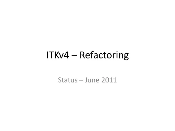 itkv4 refactoring