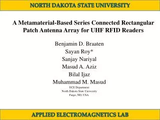 A Metamaterial -Based Series Connected Rectangular Patch Antenna Array for UHF RFID Readers