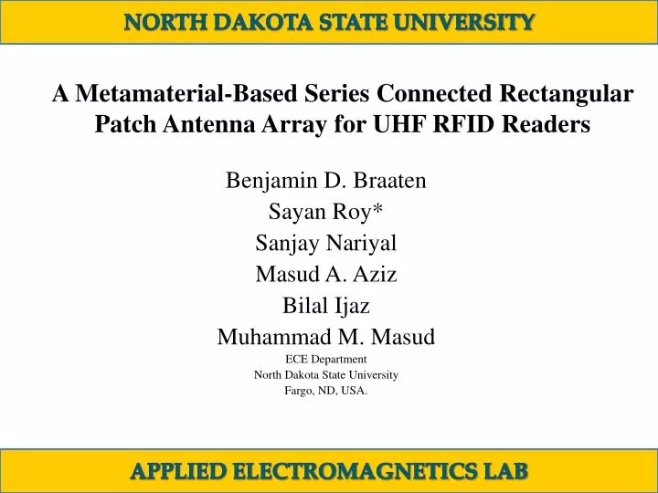 a metamaterial based series connected rectangular patch antenna array for uhf rfid readers