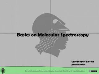 Basics on Molecular Spectroscopy