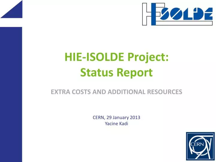 hie isolde project status report