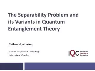 T he Separability Problem and its Variants in Quantum Entanglement Theory