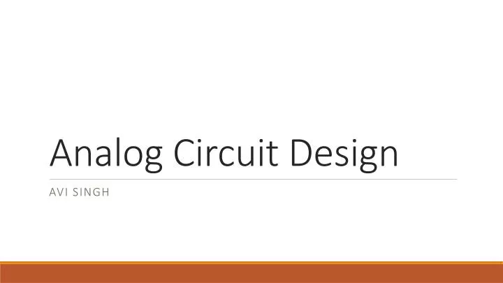 analog circuit design