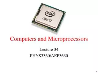 Computers and Microprocessors