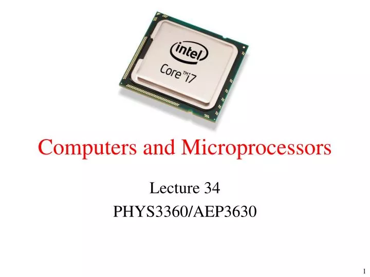 computers and microprocessors