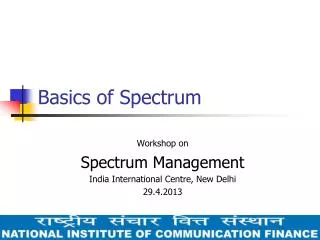 Basics of Spectrum