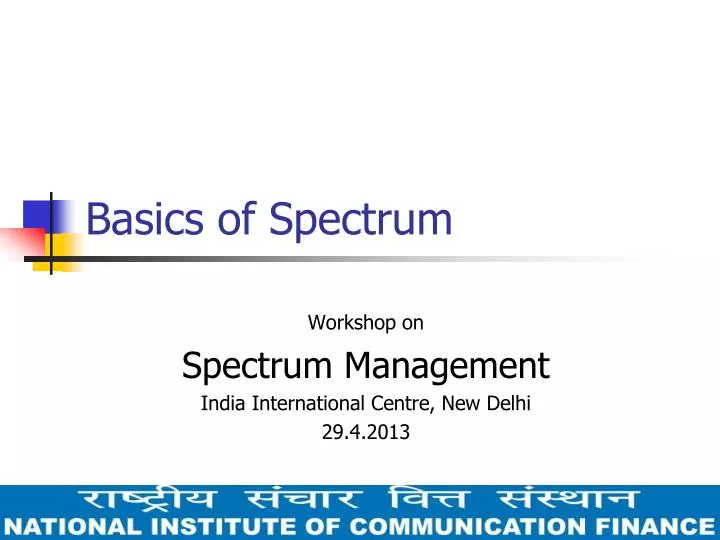 basics of spectrum