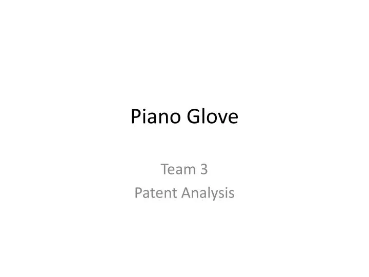 piano glove