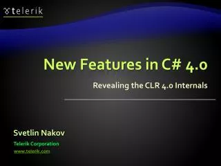 New Features in C# 4.0