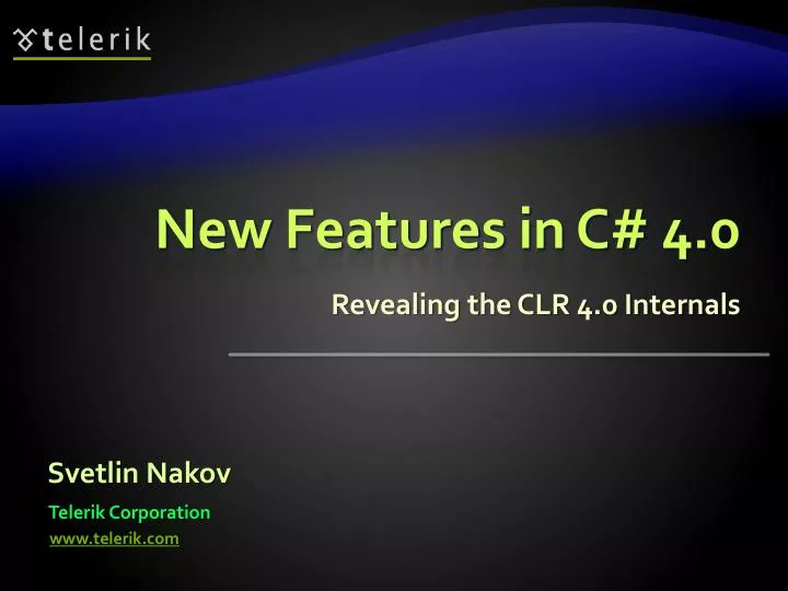 new features in c 4 0