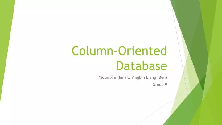 column oriented database