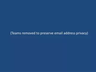 (Teams removed to preserve email address privacy)