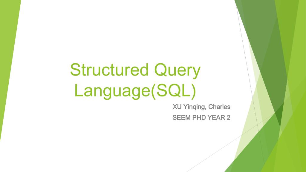 PPT - Structured Query Language(SQL) PowerPoint Presentation, free ...