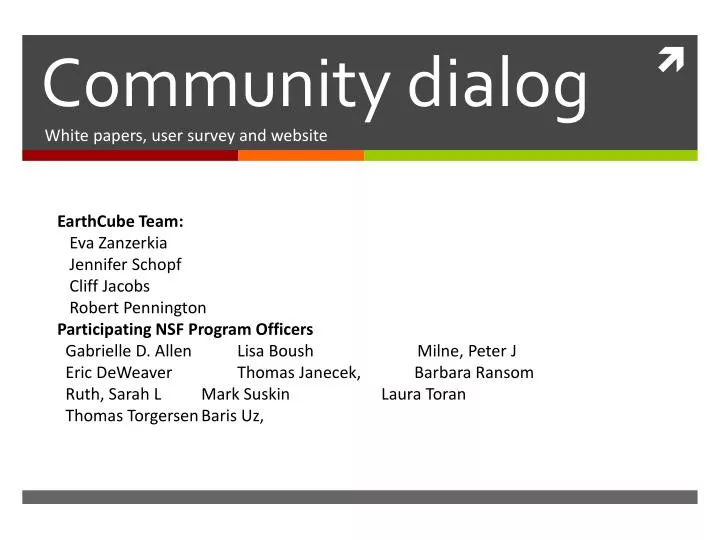 community dialog