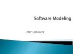 Software Modeling - slide 1
