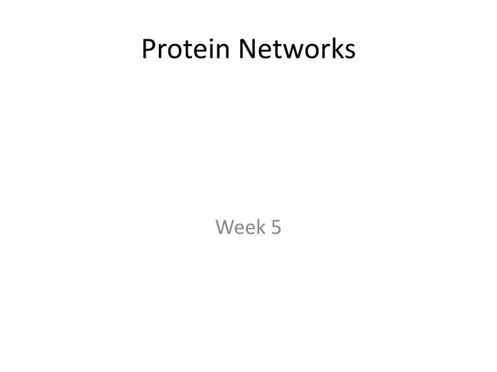 protein networks