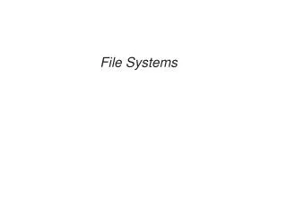 File Systems