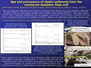 Age and provenance of clastic sediments from the nonmarine Goldstein Peak unit
