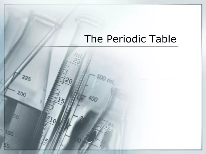 the periodic table