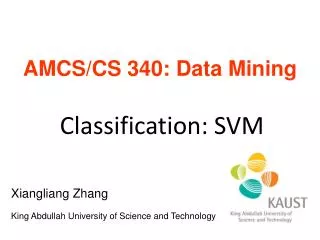 AMCS/CS 340: Data Mining