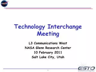 Technology Interchange Meeting