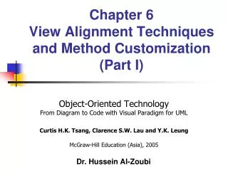 Chapter 6 View Alignment Techniques and Method Customization (Part I)