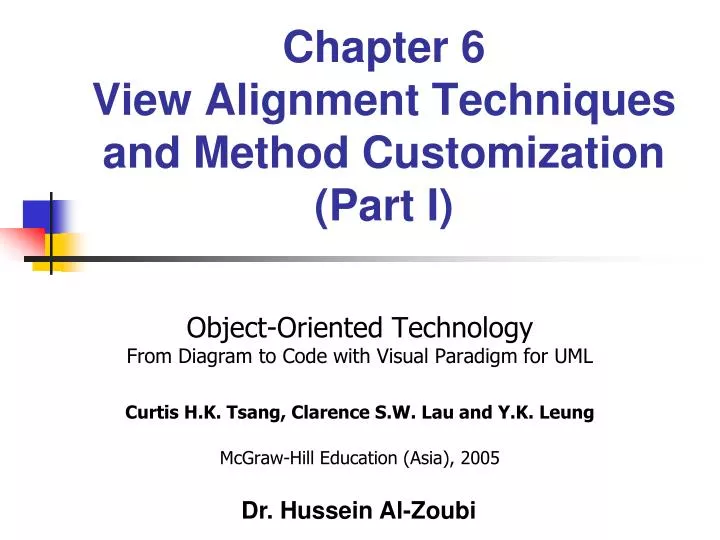chapter 6 view alignment techniques and method customization part i