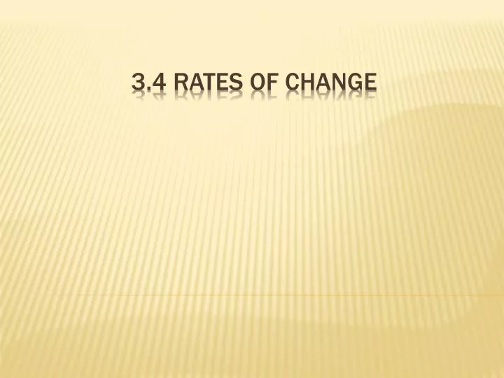 3 4 rates of change