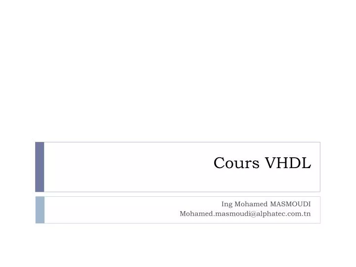 cours vhdl