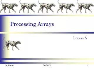 Processing Arrays