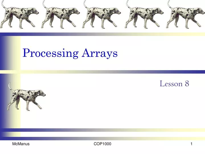 processing arrays