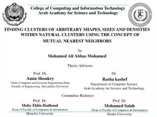 College of Computing and Information Technology Arab Academy for Science and Technology