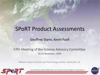 SPoRT Product Assessments