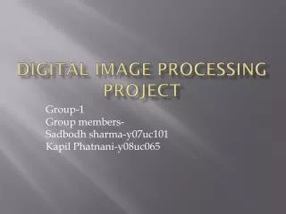 Digital Image Processing Project
