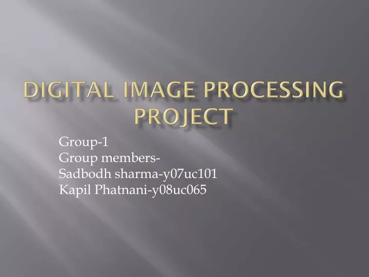 digital image processing project