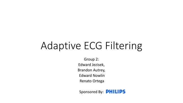 adaptive ecg filtering