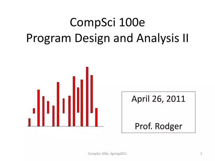 compsci 100e program design and analysis ii