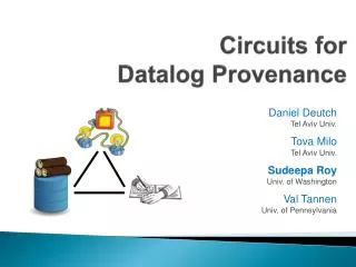 Circuits for Datalog Provenance