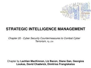 STRATEGIC INTELLIGENCE MANAGEMENT