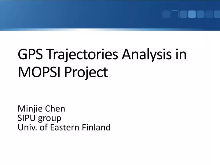 gps trajectories analysis in mopsi project