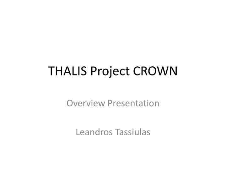 thalis project crown